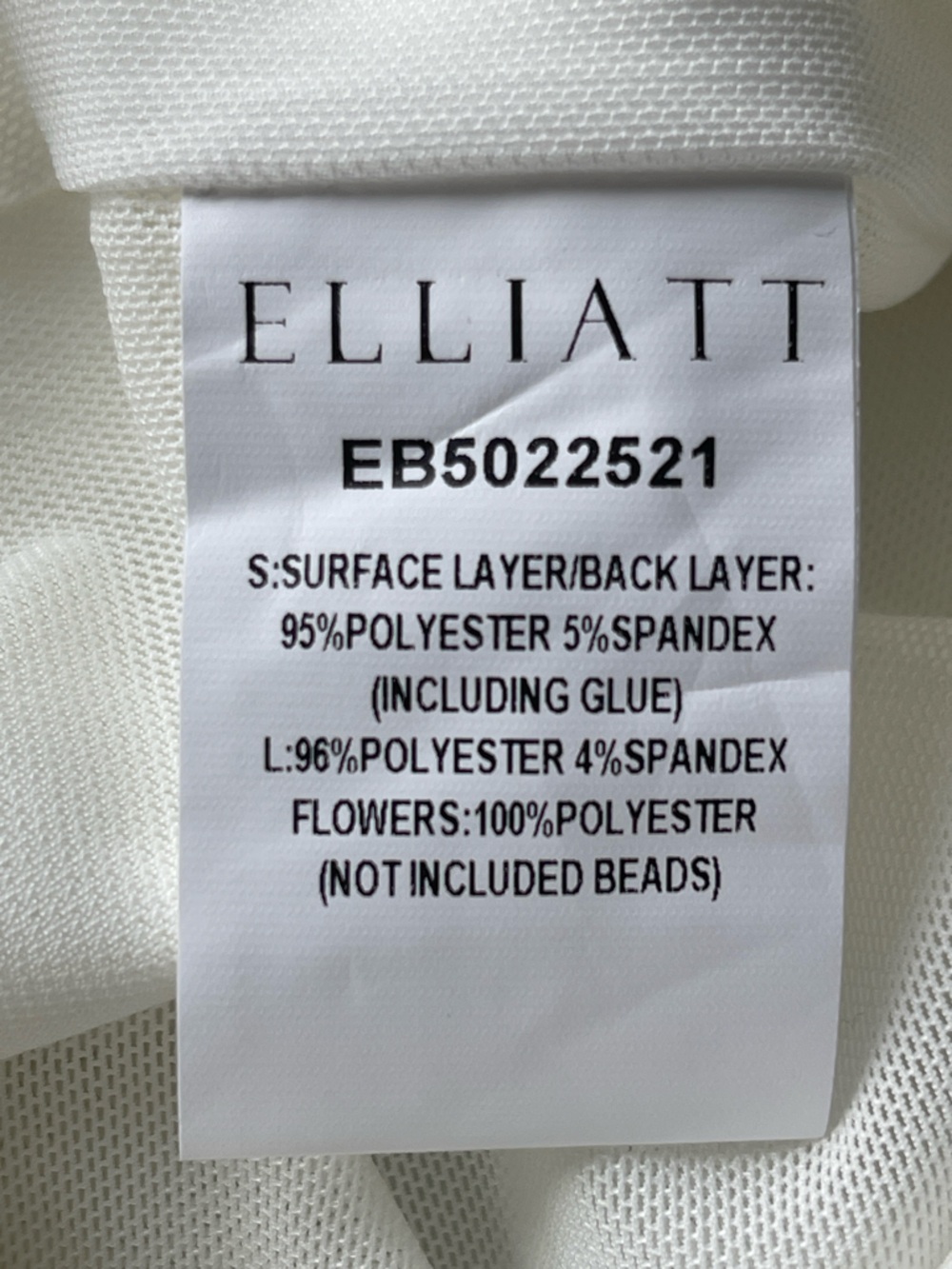 Elliatt Janelle Floral Appliqué Halter Neck Cocktail White Midi Dress Size Large - Picture 11 of 11